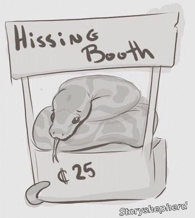 Cute Hissing Booth Snake Comic
